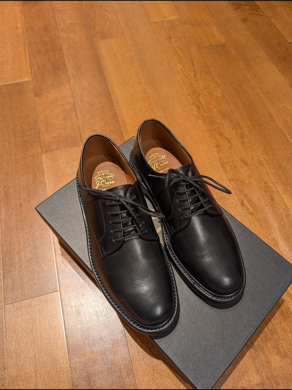 J. Crew Men’s Black Leather Derby Shoes